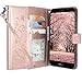 Huawei Ascend XT 2 Case, Huawei Elate 4G LTE Case, Linkertech [Kickstand Feature] PU Leather Wallet Flip Pouch Case Cover with Card Slots & Wrist Strap for Huawei Ascend XT2 H1711 (Rose Gold)