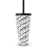 Tervis Star Wars - Logo Pattern Made in USA Double Walled Insulated Tumbler Travel Cup Keeps Drinks Cold & Hot, 24oz with Straw Lid, Classic