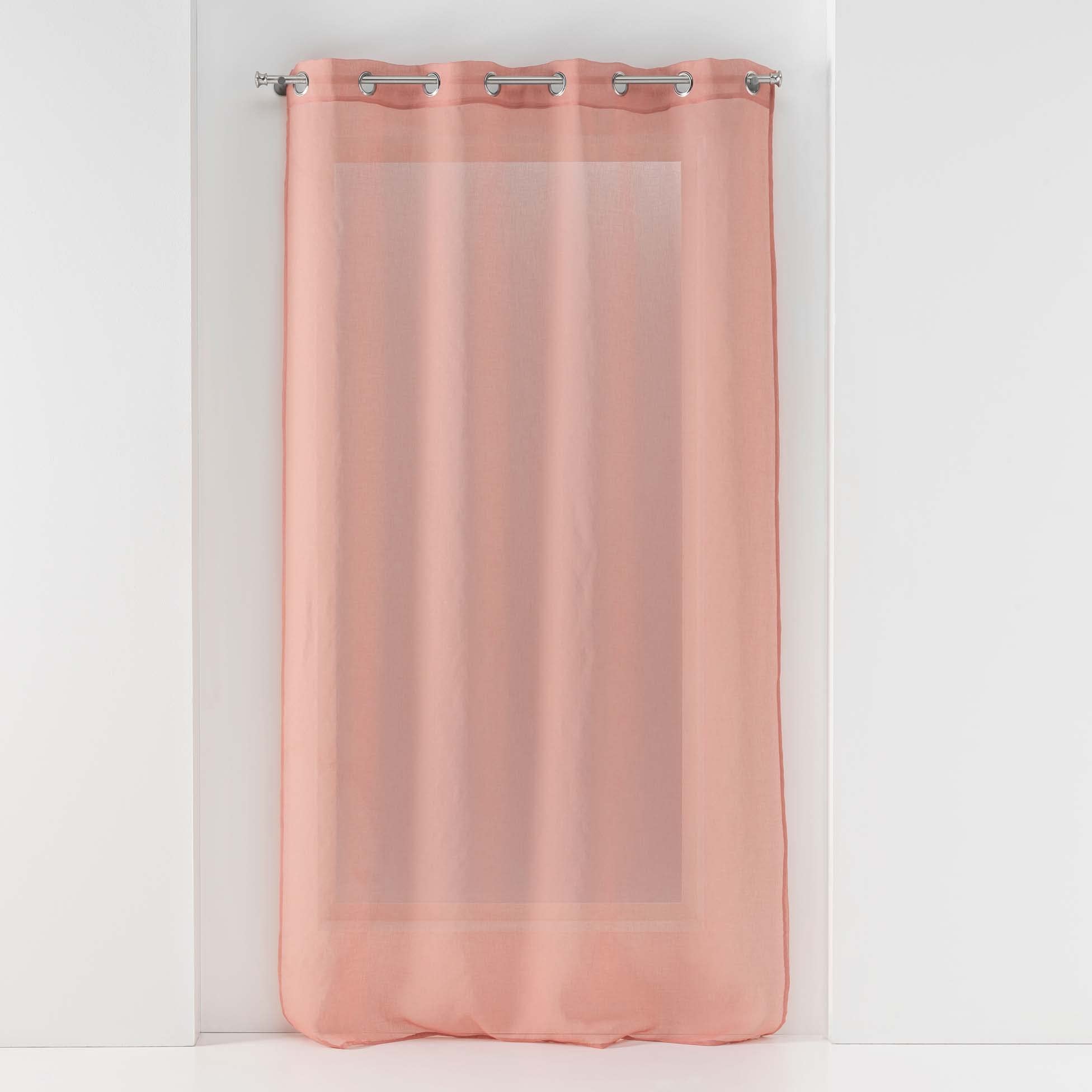 Douceur d'Intérieur, Sandra Pink Eyelet Curtain 140 x 280 cm — image 1