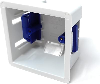 DRUT 1 Gang Dry Lining Back Box 47mm Pattress with Adjustable Lugs