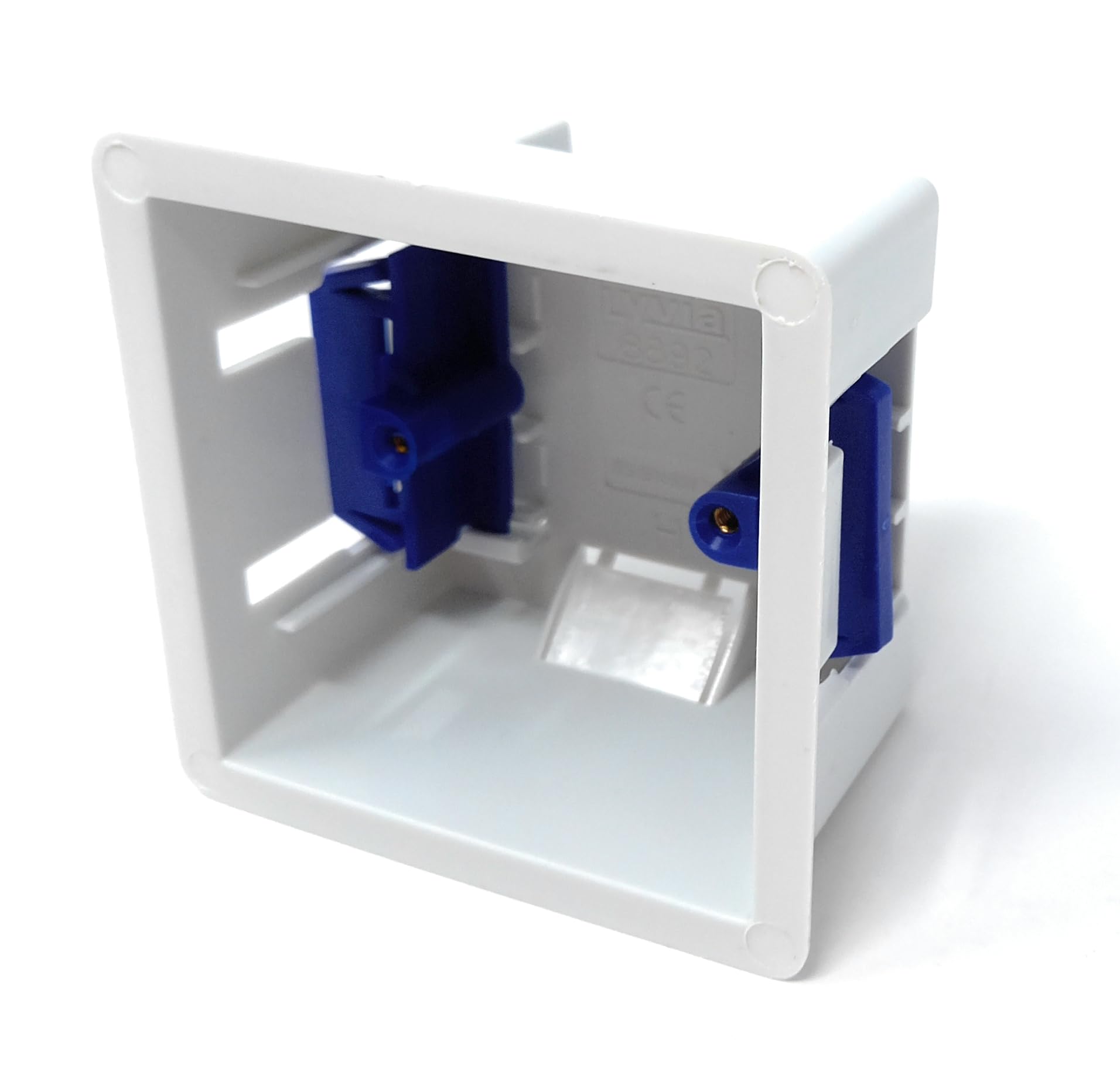 1pcs 1 Gang Dry Lining Back Plasterboard Box, Pattress Box with Adjustable Lugs 47mm, for Faceplate — image 1