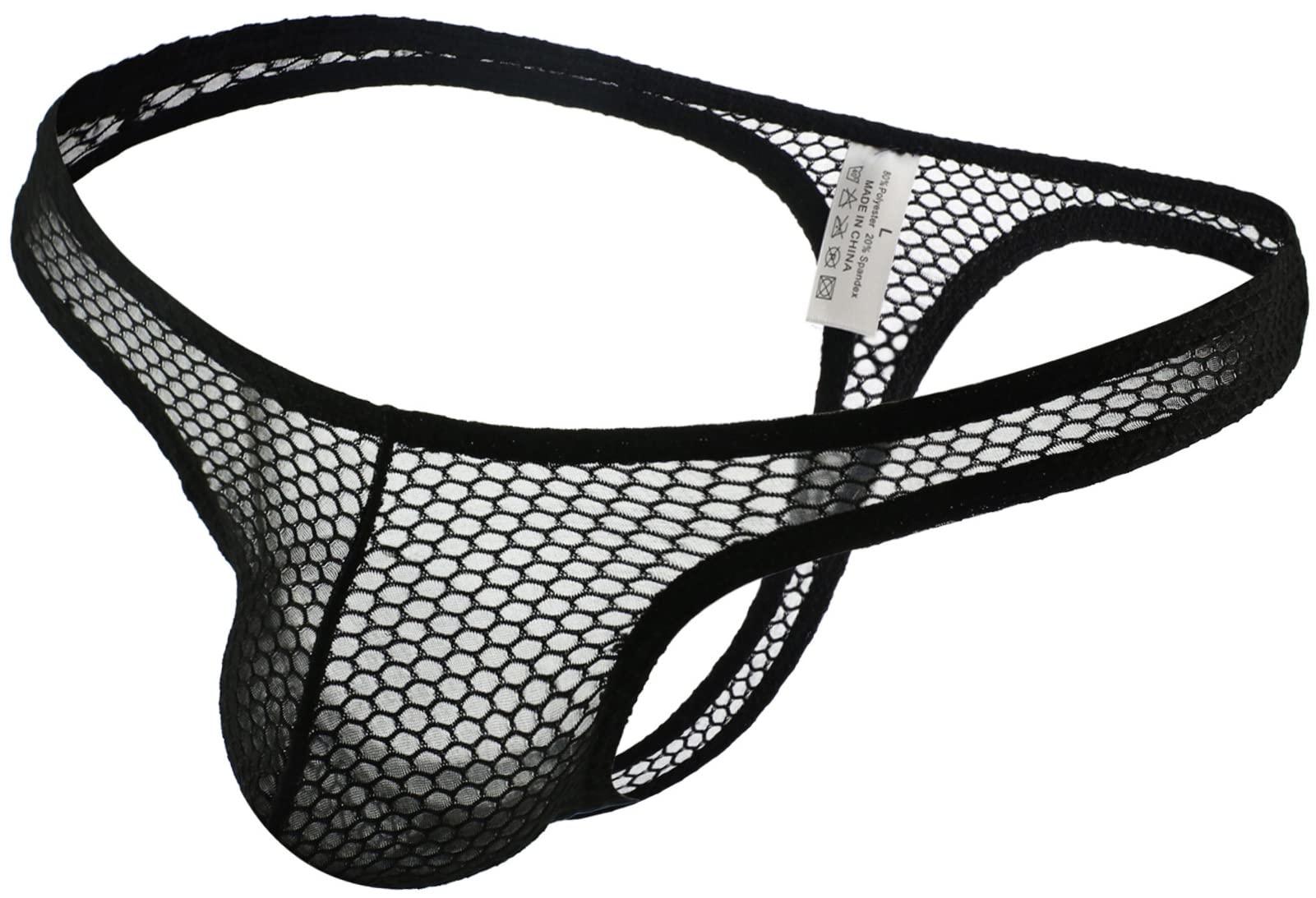 Faringoto Men Thong Men's Underwear Pants Transparent Large Mesh Pants