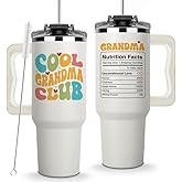 Vivulla68 Cool Grandma Club Tumbler 40Oz, Grandmother Coffee Mugs, Gifts Ideas for Grandmas, Grammy, Granny, Nana, Gigi, Mimi, Mamaw - Grandmother Birthday Gift, Grandmy Cup for Mothers Day Christmas