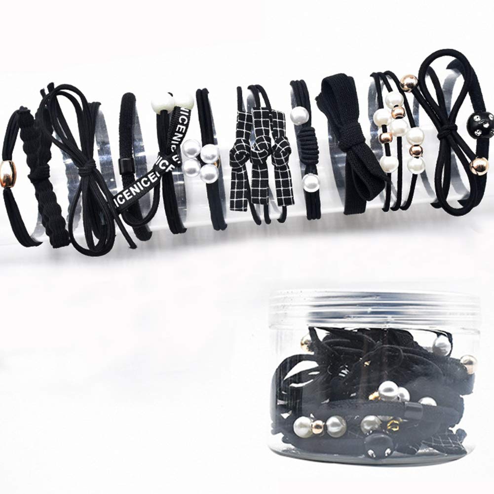 The 10 Best Black Plastic Coil Ladies Fashion Hair Ponytail Holder Hair Care