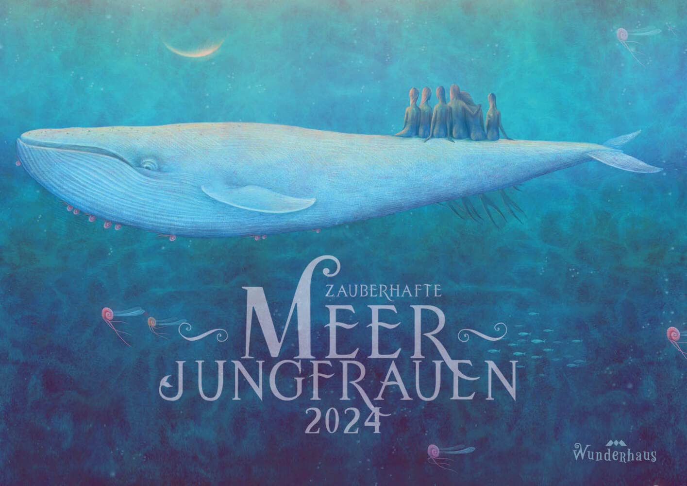 Magical Mermaids: Calendar 2024: Wall Calendar with Moon Phases