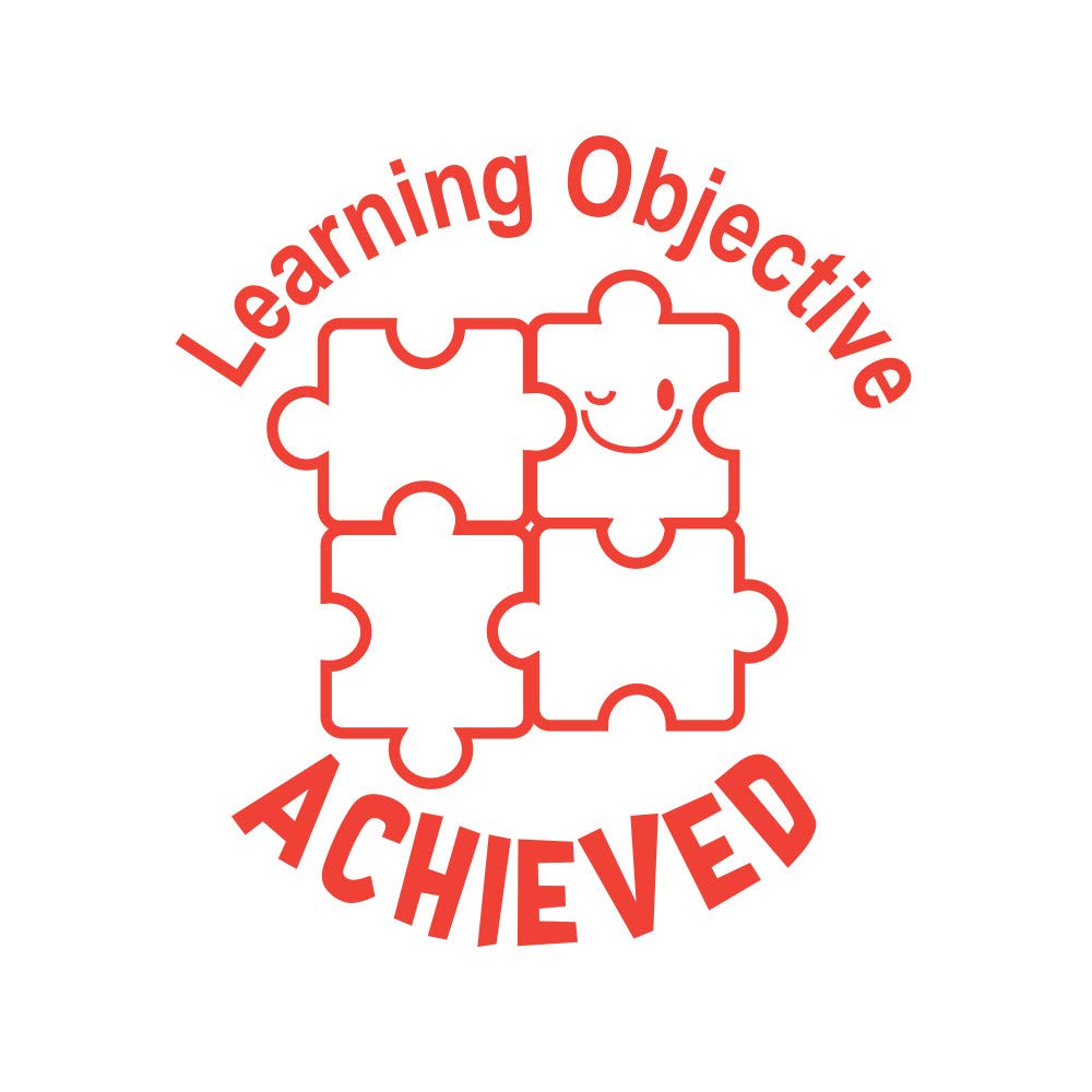 Learning Objective Achieved Stamper - Red