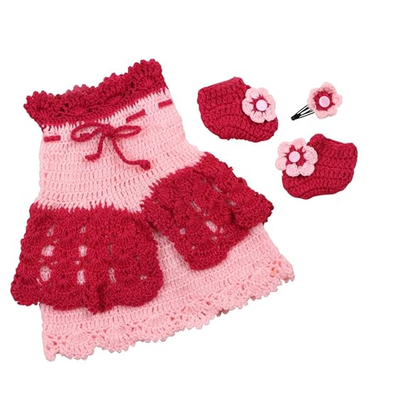 knitting baby frock