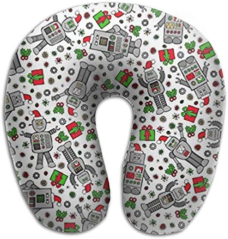 New Merry Robots U Neck Pillow Compact Memory Foam Travel Pillow-Comfortable For Sleeping On Airplane