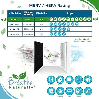Buy Breathe Naturally Hapf600 True Hepa Filter B 3 Pack Replacement Bundle With 3 Pack Carbon Filters For Holmes Air Purifier Filter B Hapf600d U3 Online In Indonesia B084sq4mt7