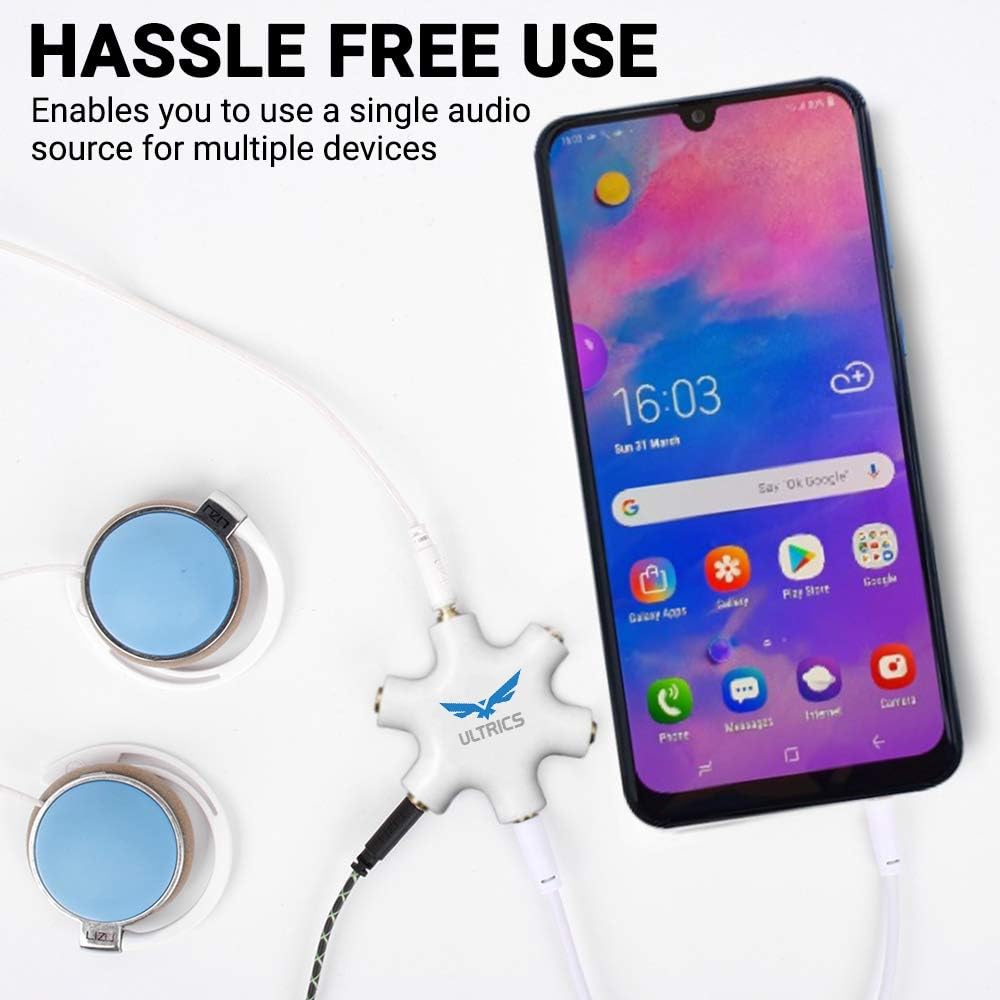 ULTRICS Headphone Splitter, 3.5mm Male to Female Multi Earphone Audio Splitter - Image 4