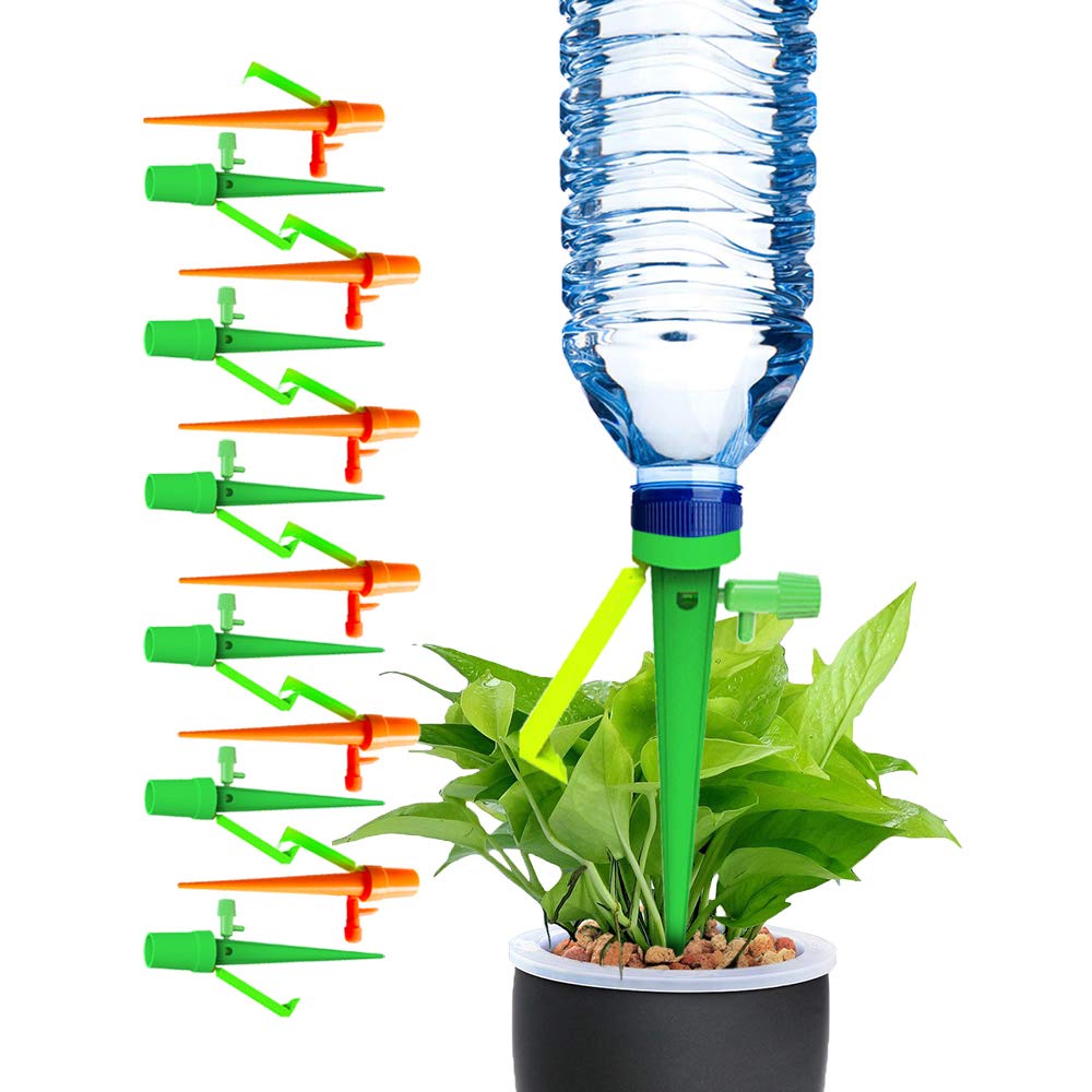 Plant Self Watering Spikes Devices, 12 Pack Automatic Irrigation Equipment Plant Waterer,Adjustable Water Volume,Drippers