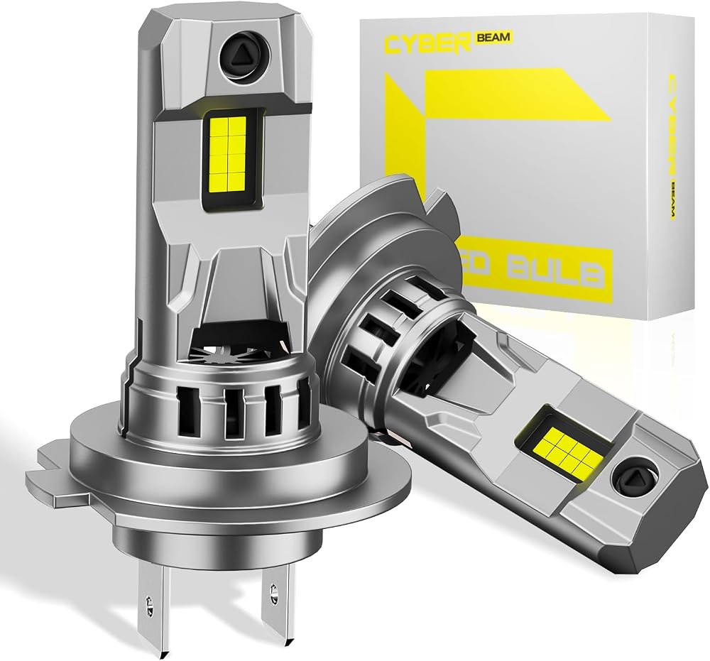 CYBERBEAM H7 LED Headlight Bulbs 90W 30000LM 6500K CANBUS Ready Pack of 2