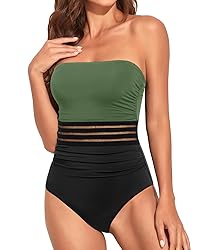 Holipick Women Olive Green and Black One Piece
