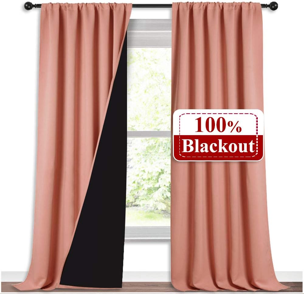 Amazon.com: NICETOWN Heat Blocking 100% Blackout Curtains, Durable and