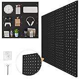 FZK PegBoard,4 Pack Peg Board,ABS Black