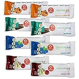 D's Naturals No Cow Bar Variety Sampler Pack, 8 Pack, Includes: 2 Raspberry Truffle, 2 Peanut Butter Chocolate Chip, 2 Mint Cocao Chip, 2 Blueberry Cobbler