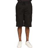 G-Style USA Men's Solid Fleece Heavyweight Cargo Shorts