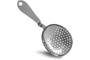 The Art of Craft Julep Strainer: Stainless Steel Cocktail Strainer for Home or Commercial Bar