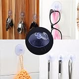 FUYOAL 8 Pcs Suction Hooks Clear 2 kg Load Glass Window Bathroom Hooks view 7