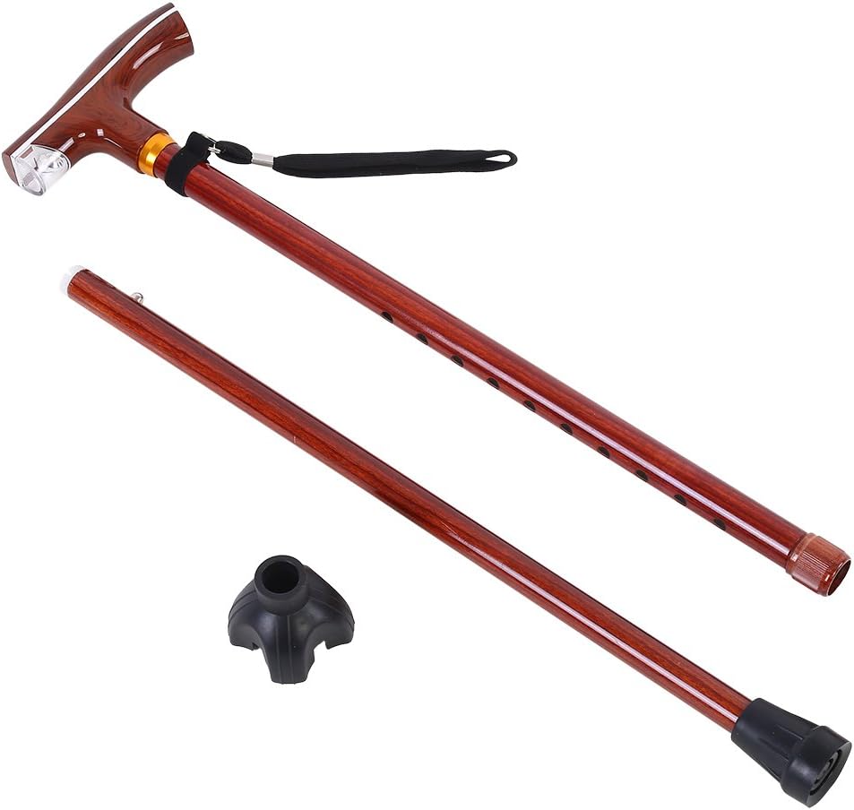 VGEBY1 Bastone da Passeggio, Bastone da Passeggio telescopico Multifunzione con Torcia per Le VGEBY1 Bastone da Passeggio, Bastone da Passeggio telescopico Multifunzione con Torcia per Le