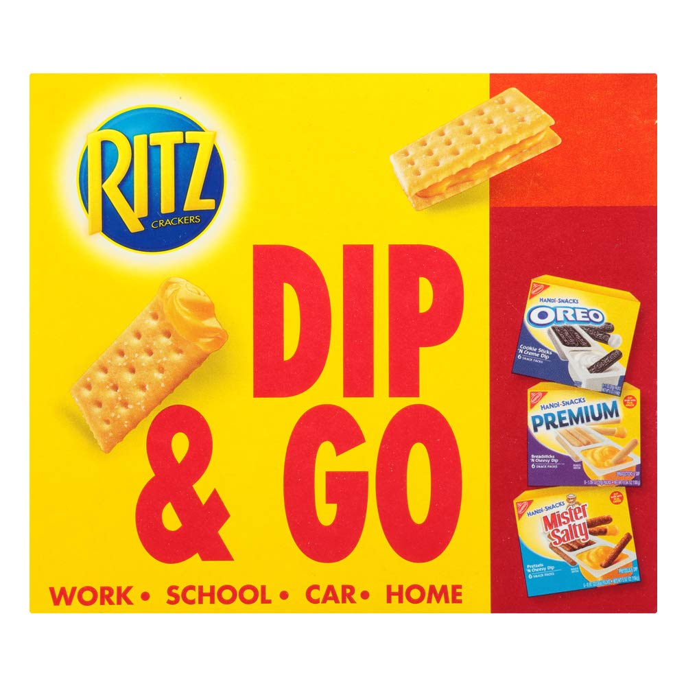 HandiSnacks Ritz Crackers ’N Cheese Dip, 6 Count Individual Snack