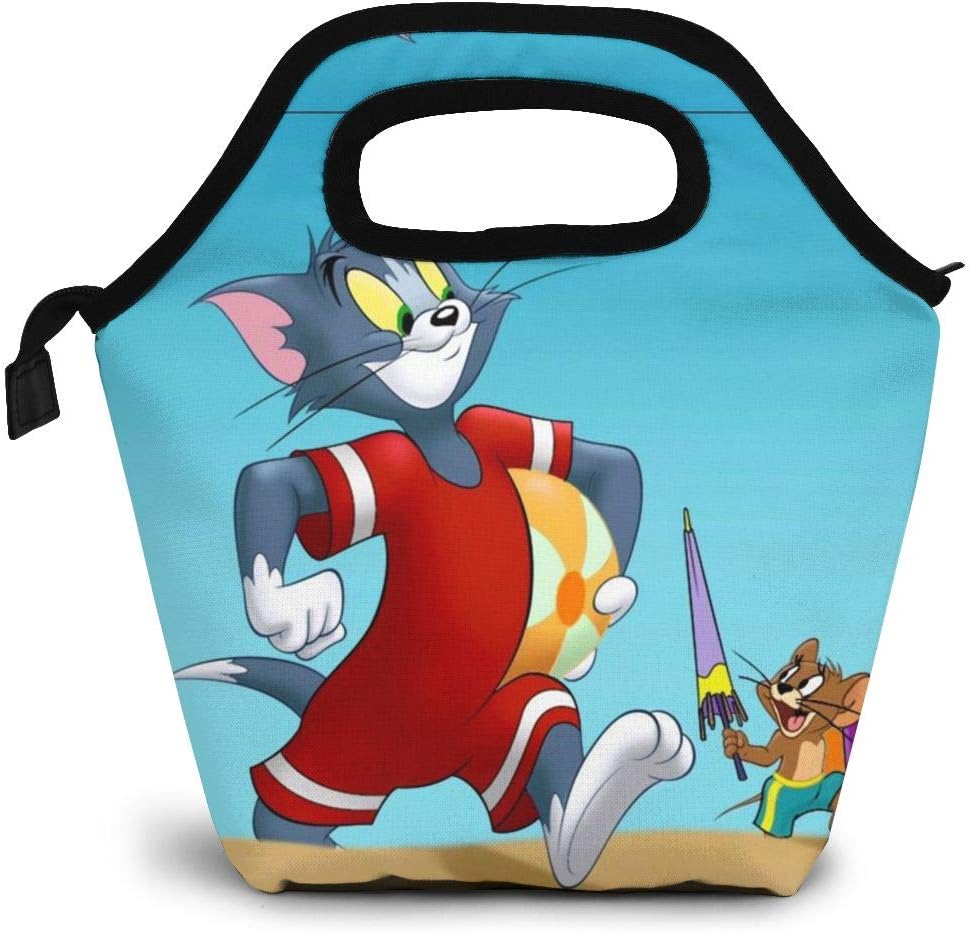 Tom And Jerry Cross The Desert Reusable Insulated Lunch Bag Tote Bag