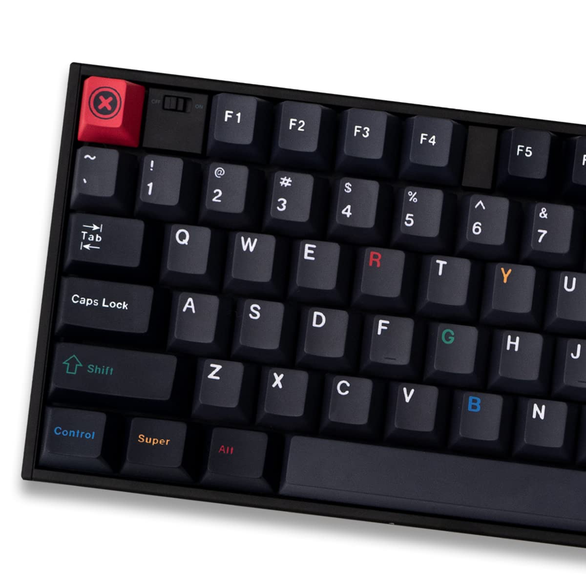 PBT Black Gray Keycaps 153 Keys Cherry Profile Custom ISO ANSI Keyboard Keycap Set for 60% 65% 70% 75% Cherry Gateron MX Switches Mechanical Keyboards