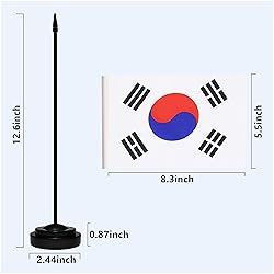 South Korea Flags South Korean Small Mini Desk