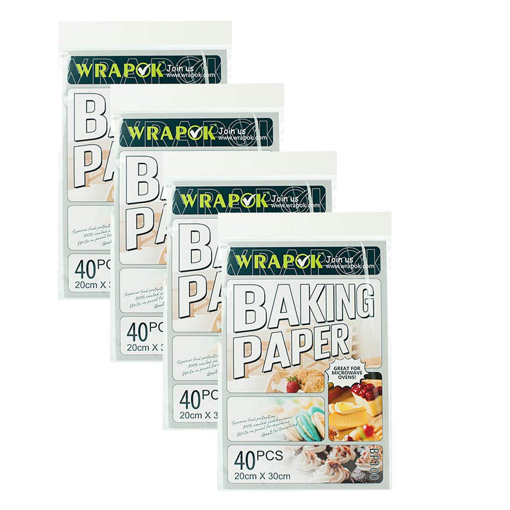 WRAPOK Greaseproof Baking Parchment Paper Sheets Cooking Cake NonStick