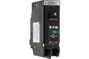CUTLER HAMMER BRP115AF 15 Amp Single Pole AFCI Arc Fault Circuit Breaker, Plug-On Neutral, 120V, 10kAIC, UL Listed (1)