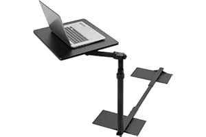 VIVO 51cm Over Couch Swivel Table, Laptop Desk for Remote Work, Portable Recliner Workstation with Height Adjustable Swing Ar