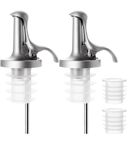 Perfect Pour Weighted Stainless Steel Pourers - 12 Pack Bottle Spouts