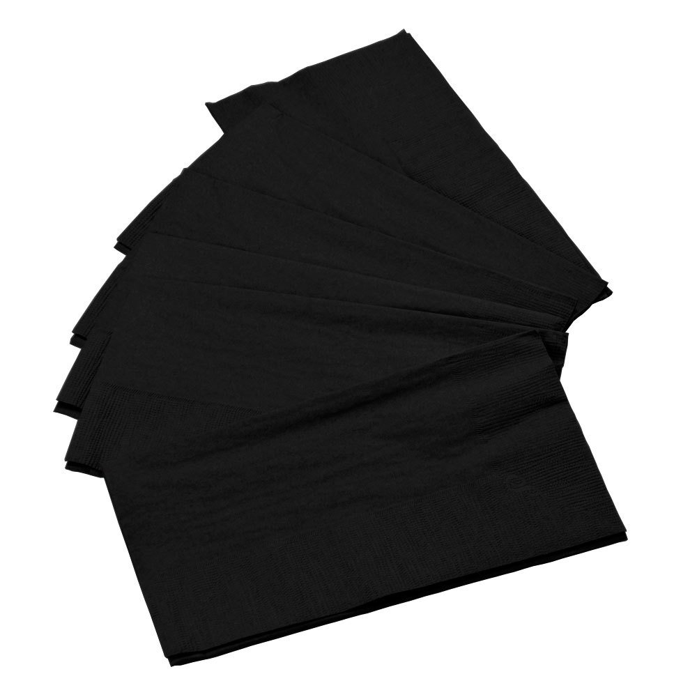 Perfectware 2 Ply Dinner Napkin Black 100 2Ply Black Dinner Napkins