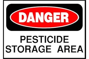 CORTAN360 Pesticide Storage Area Danger OSHA / ANSI LABEL DECAL STICKER Sticks to Any Surface 10x7