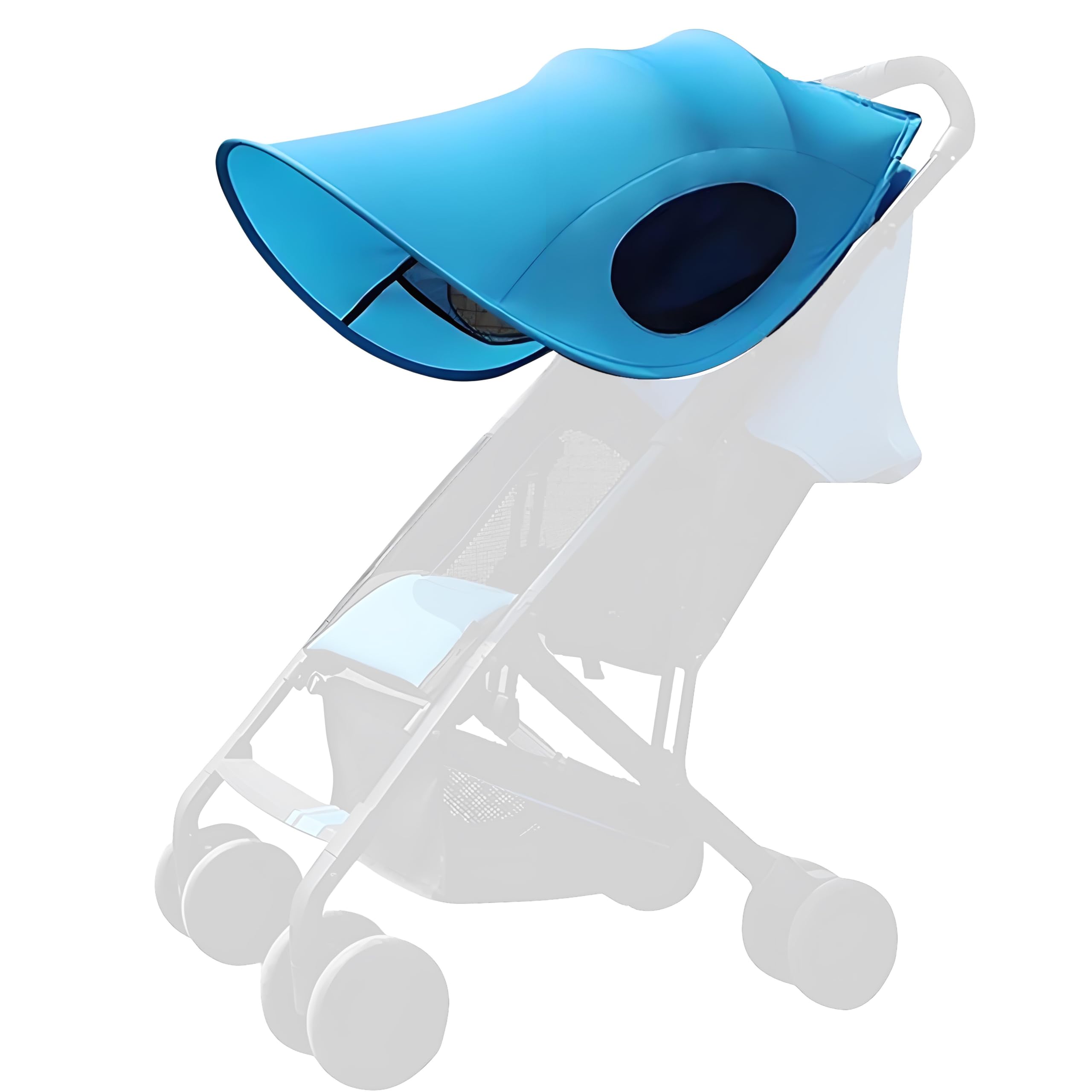 Photo 1 of Universal Stroller Sun Cover UV Protection Baby Stroller Sun Shade Adjustable Buggy Sun Rain Shade Blackout Canopy Cover Pushchair Sunblock Cover for Travel Park Zoo(Cover only)
