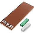 Hutsuls Knife Stropping Leather for Sharpening - Get Razor-Sharp Edges with Leather Strop for Knife Sharpening Easy to Use Leather Sharpening Strop with Green & White Strop Compound Step-by-Step Guide