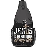 ASYG Christ Bible Sling Bag Crossbody Chest Daypack Casual Backpack Jesus Cross Shoulder Bag CasualDaypacks