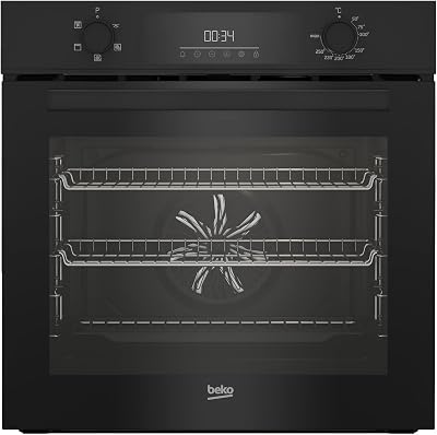 Beko Electric Fan Single Oven 60cm Black AeroPerfect SimplySteam
