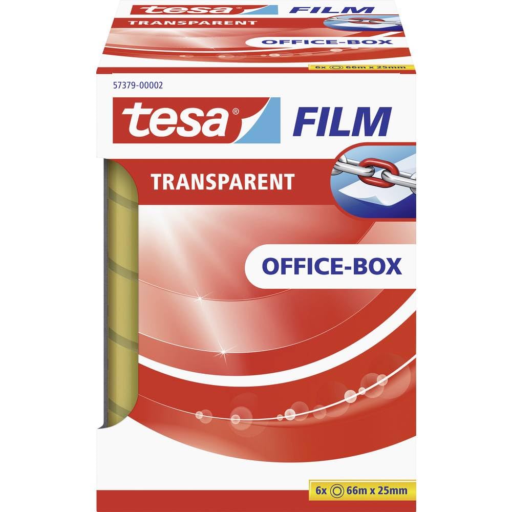 Tesa Sticky Tape 57379-00002-00, Transparent, 25 mm x 66 m