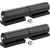Heavy Duty Gate Hinges 5 Inches- 2 Pack Weld On Install Black Iron Barrel Hinge 450lbs Capacity for Swing Door Trailer Ramp Metal Driveway Gate Drive Gate