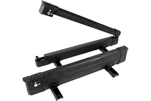 KUAT Switch Sturdy Universal Car Rooftop Crossbars Mounted Winter Sports Gear Clamshell Flip Down Quick Release Ski and Snowboarding Rack with Integrated Locks, Black, Switch 4-4 Skis