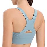 Wellyustyle Women's Criss-Cross Back Sports Bra High Support Removable Pads Yoga Workout Tank Tops