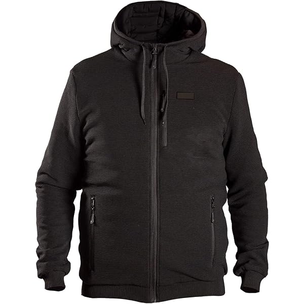 Spyder Men's Nick Shaggy Full Zip Hooded Jacket, Black Medium at