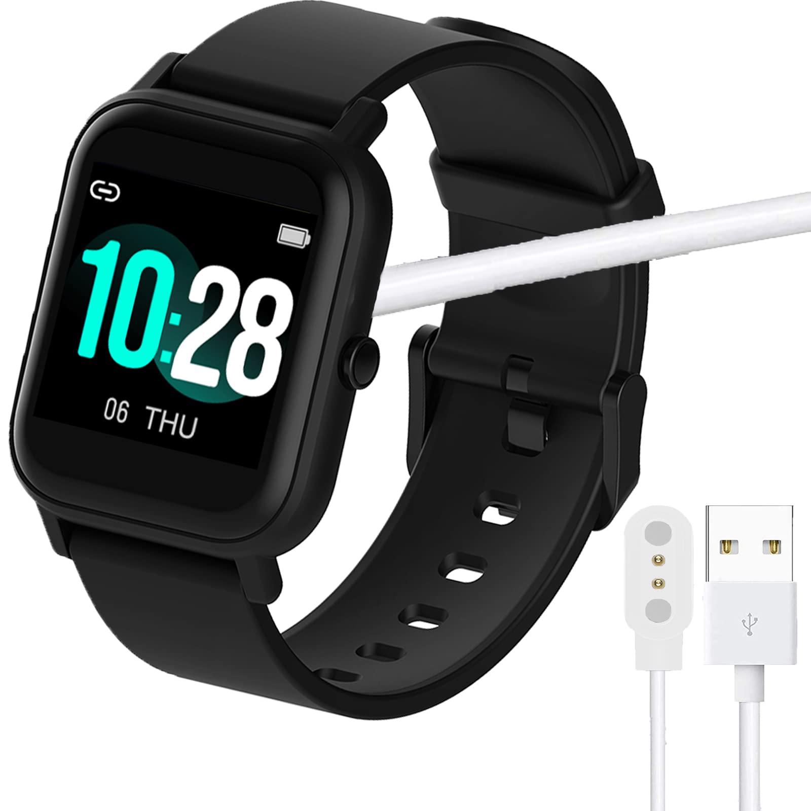 Giaogor Compatible with Blackview R3 Pro Charger, Magnetic USB Charging Cable Replacement Charger Compatible with Blackview R3 Pro/R3 Smartwatch/X2 Smartwatch/X1 Smartwatch/IOWODO R3 Pro (White)