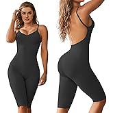 BampooPanPa Women's Backless Shapewear Bodysuit Tummy control Seamless Body Shaper Sleeveless Jumpsuits Tops
