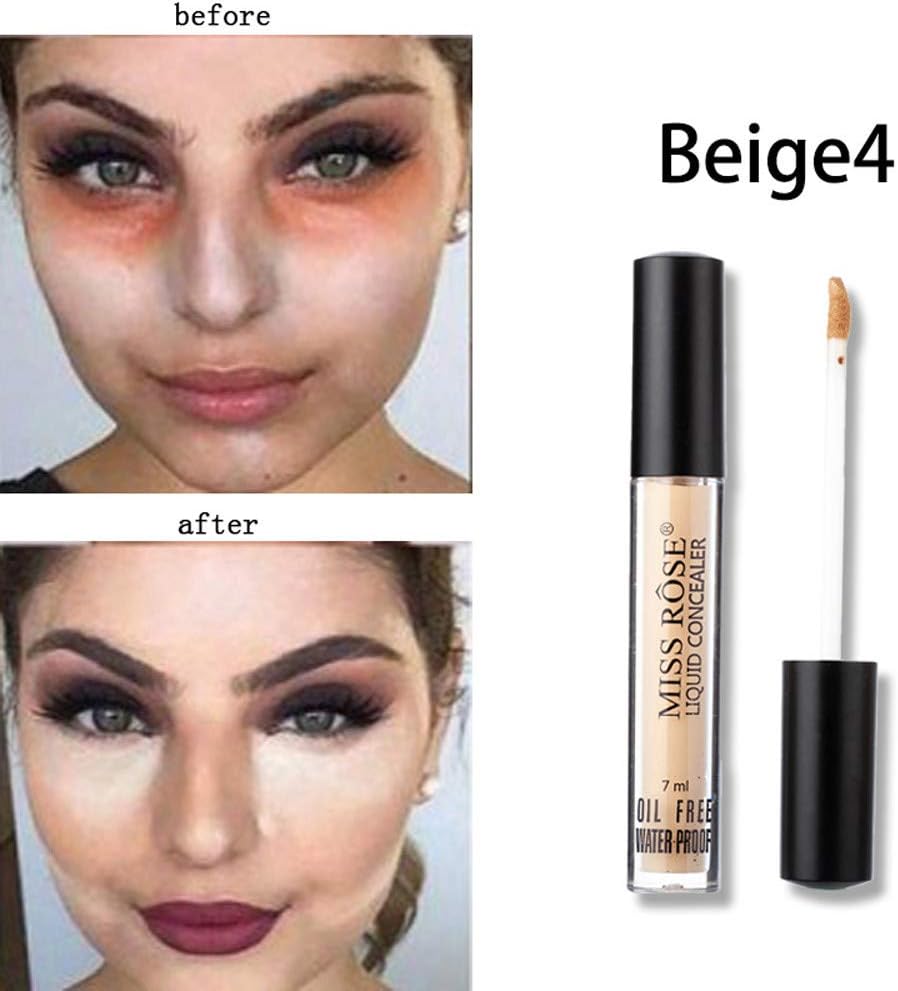 Magic Minerals Light Coverage Compact Foundation and Powder,MISS ROSE Concealer Waterproof Lasting Contour Concealer Different Shades 7ML,Challen