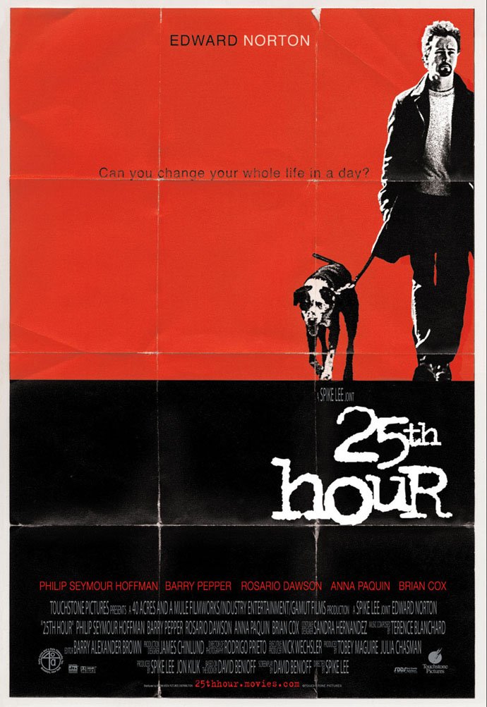25TH HOUR MOVIE POSTER 2 Sided ORIGINAL ROLLED 27x40 EDWARD NORTON SPIKE LEE