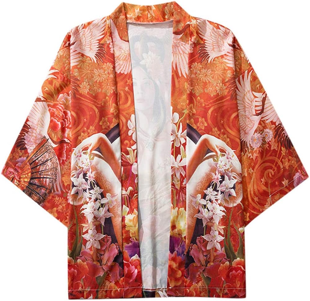 LYH Männer Damen Kimonos Japanische Kleidung Kimono Strickjacke Cosplay ...