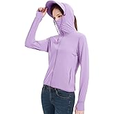 Guooolex Womens UPF 50+ Sun Protection Hoodie Jacket Lightweight Quick Dry Active UV Shirts with Zipper Pockets