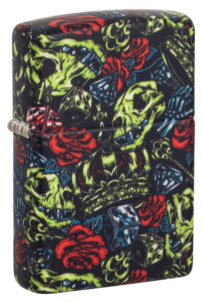 Zippo Lighter, Brass, Reg Glow in Dark Matte, One Size — image 1